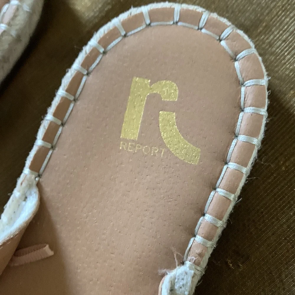 Worn‎ Once Report Espadrille Slides OFF White Canvas size 9 - Picture 5 of 6